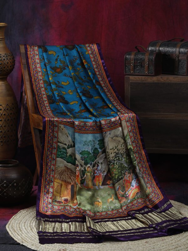 Pichwai With Kalamkari Dupatta
