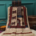COLOUR AJRAKH HAND BLOCK COW PRINT DUPATTA
