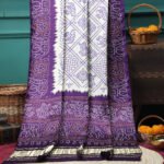 PUREPLE & CREAM BANDHANI PRINT DUPATTA