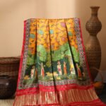 RED&YELLOW Pichwai With Kalamkari Dupatta