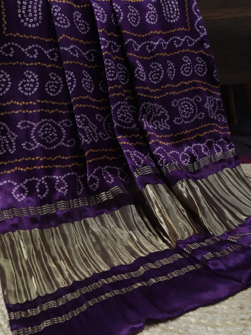 PURPLE BANDHANI PRINT DUPATTA - Image 8