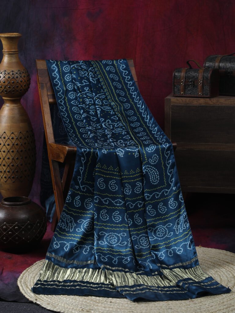 MOR PICH BLUE BANDHANI PRINT DUPATTA