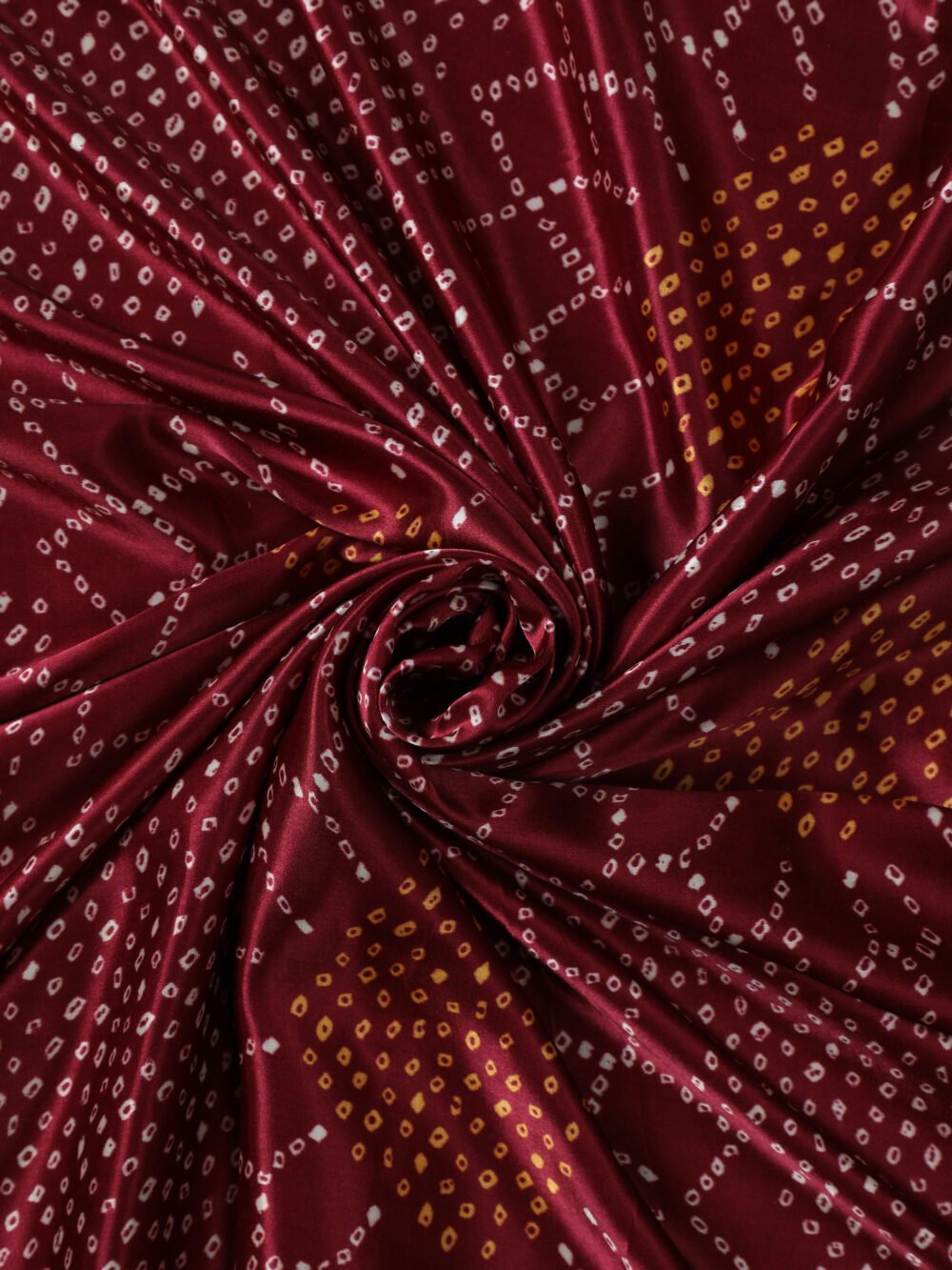 MAROON SURYAMUKHI BANDHANI PRINT DUPATTA - Image 9