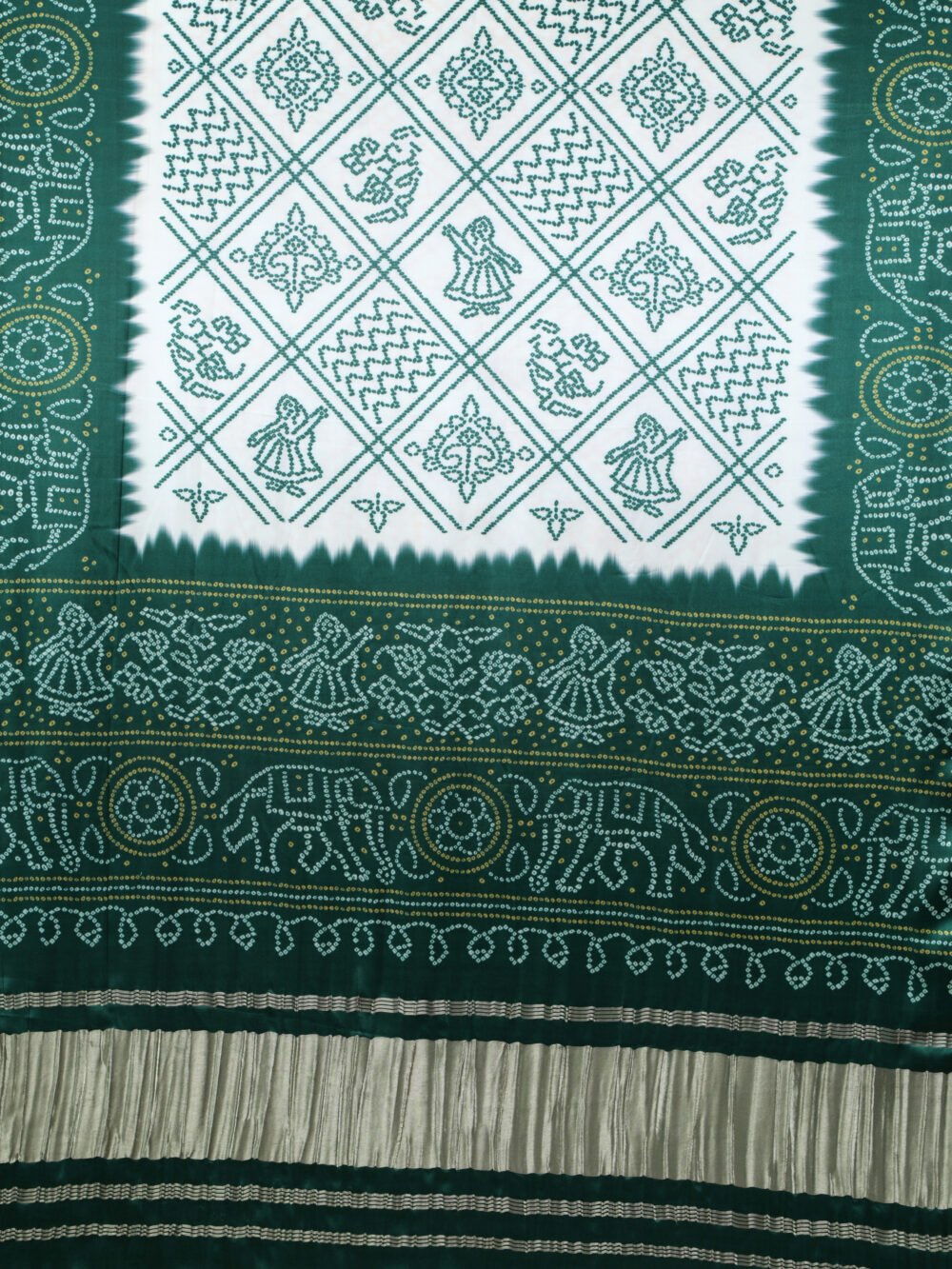 RANI & CREAM BANDHANI PRINT DUPATTA - Image 4