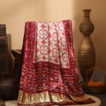 MAROON & CREAM IKKAT PATOLA PRINT DUPATTA