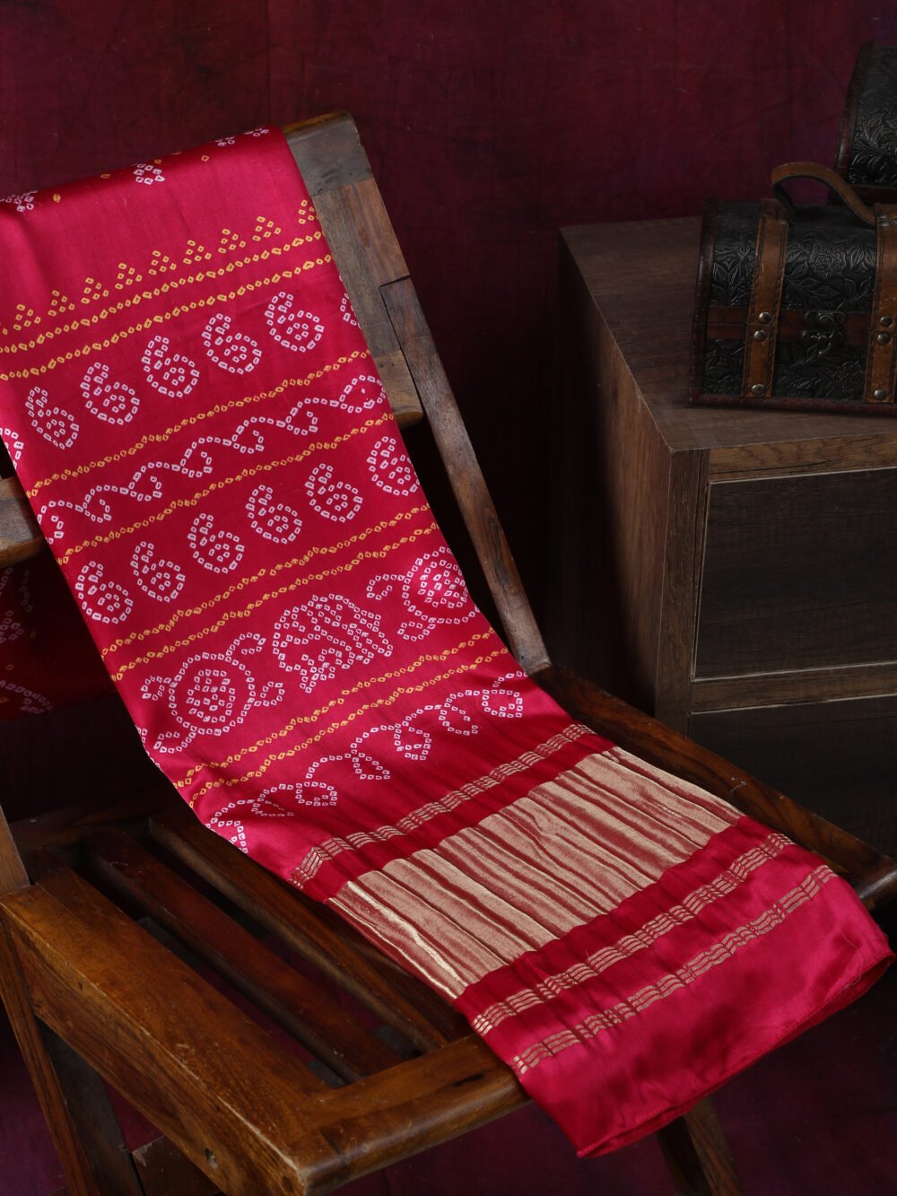 RANI BANDHANI PRINT DUPATTA - Image 7