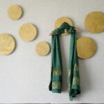 GREEN PLAIN DYED NAKSHI BORDER DUPATTA