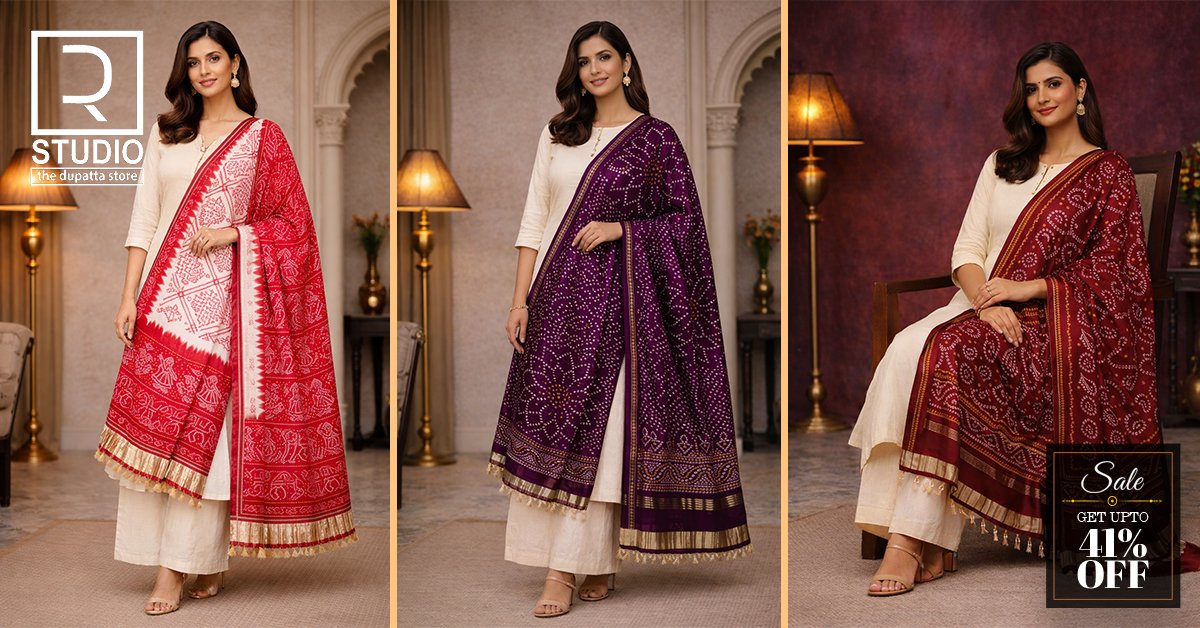 Bandhani Dupatta at Low Price in India