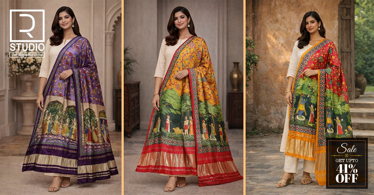 Kalamkari Dupatta at Low Price in India