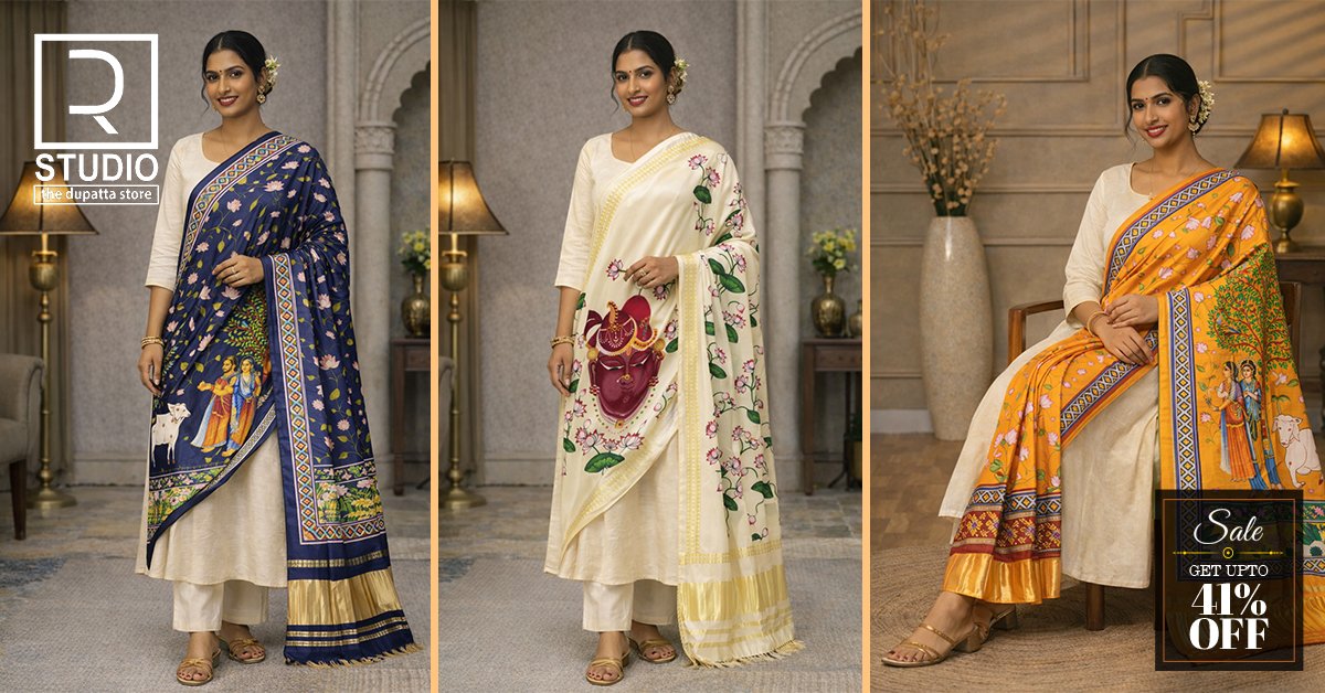 Pichwai Dupatta at Price in India